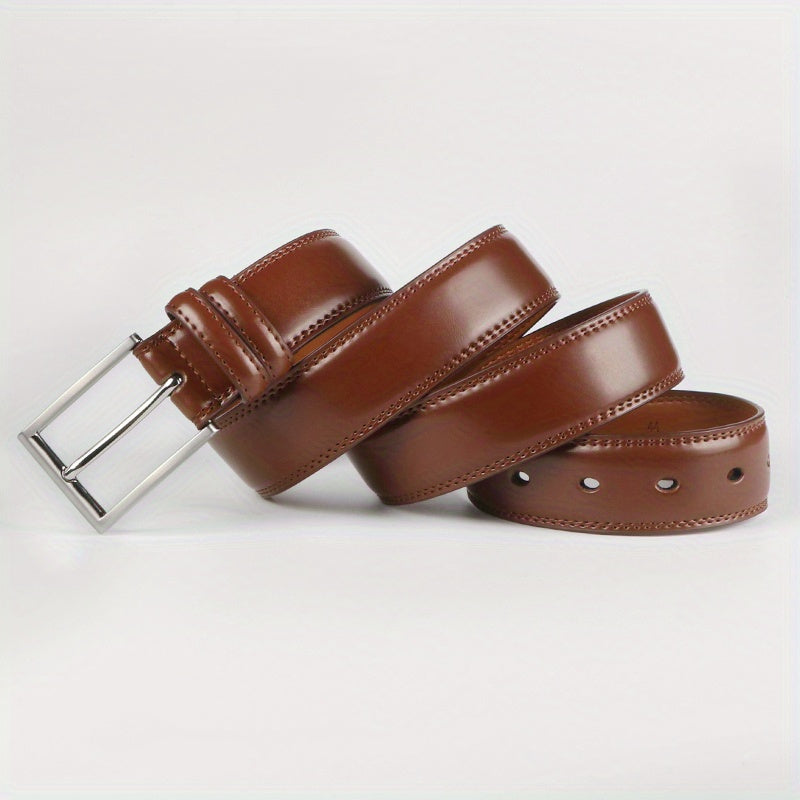 Men’s Genuine Leather Belt – Classic Casual Style for Jeans & Business
