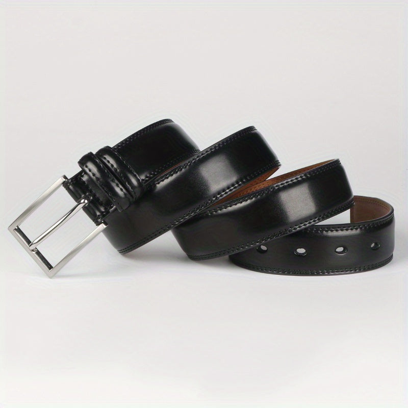 Men’s Genuine Leather Belt – Classic Casual Style for Jeans & Business