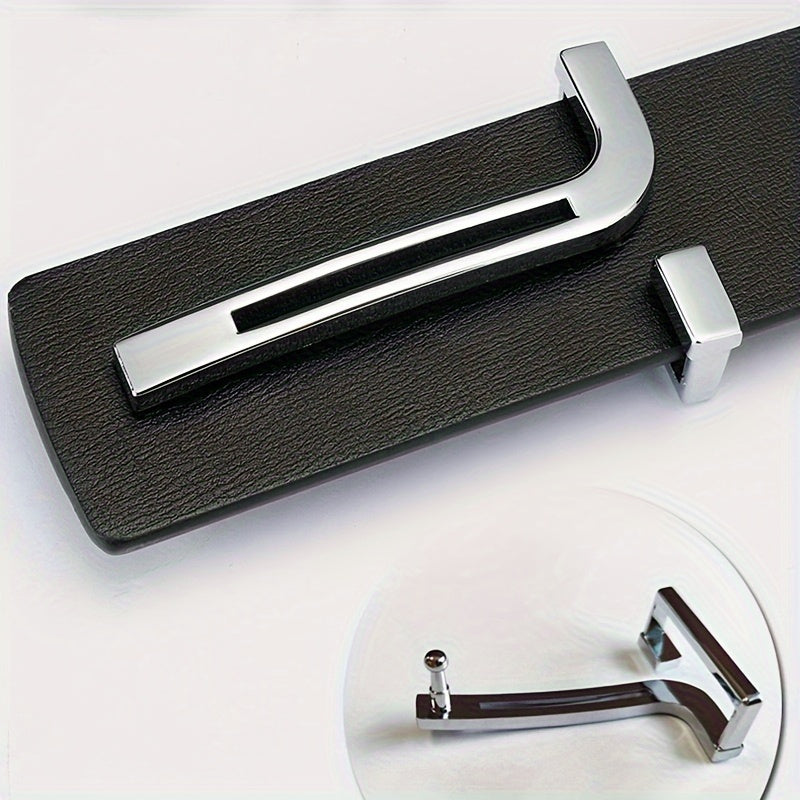 Jack Marc Leather Belt Alloy Pin Buckle