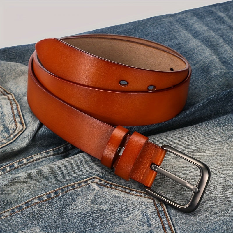 Stylish Casual Retro Buckle Genuine Leather Belt for Men