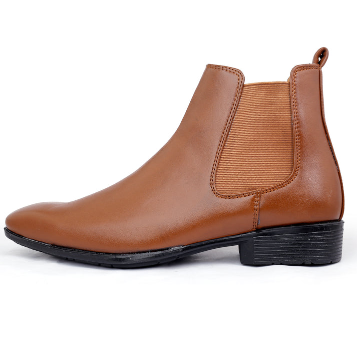 Jack Marc Light Casual Tan Chelsea Boots