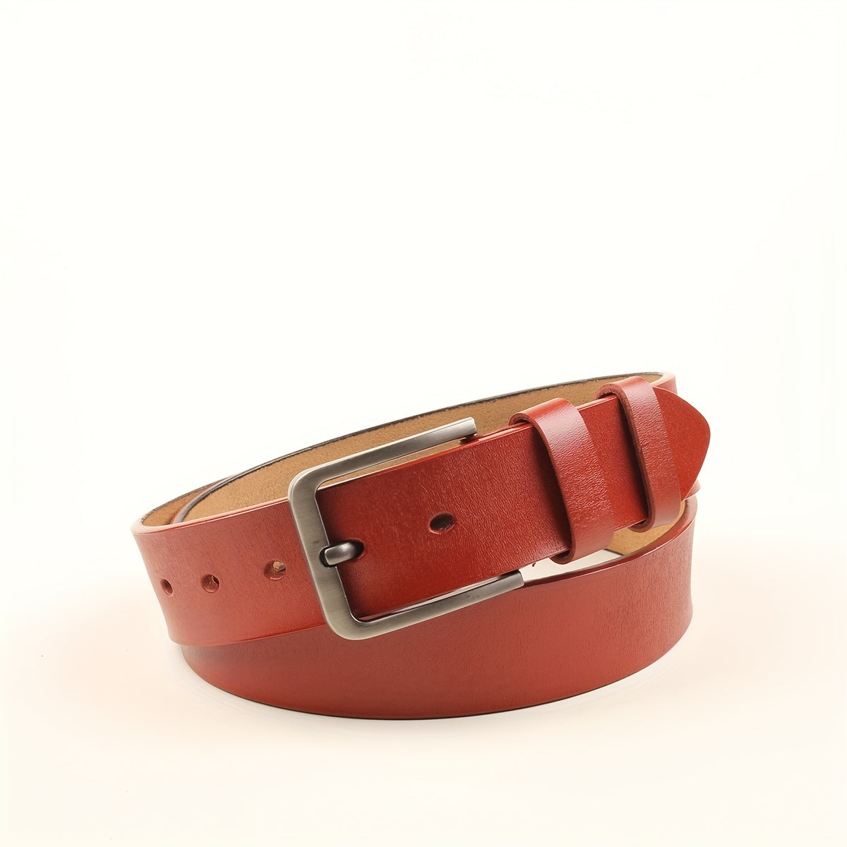 Genuine Leather Large Pin Buckle Belts for Men