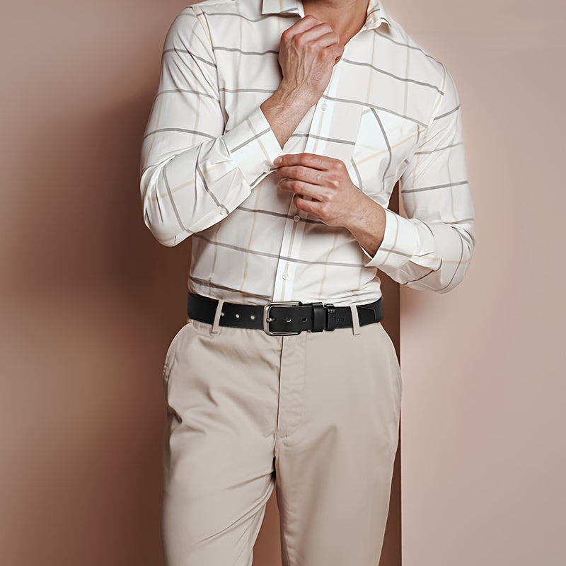 Stylish Casual Retro Buckle Genuine Leather Belt for Men