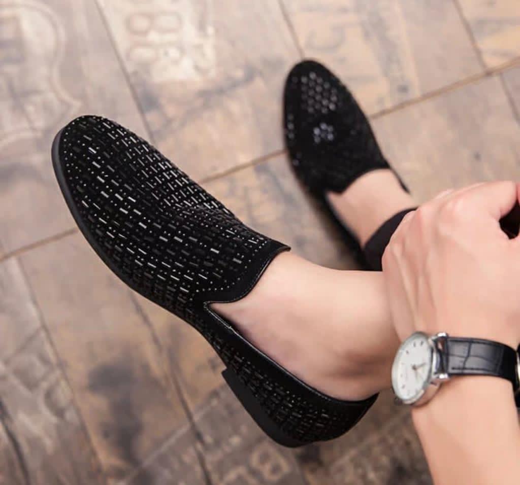 Buy Now Fashion Studded Moccasin Shoes For Party and Wedding Occasion - JackMarc - JACKMARC.COM