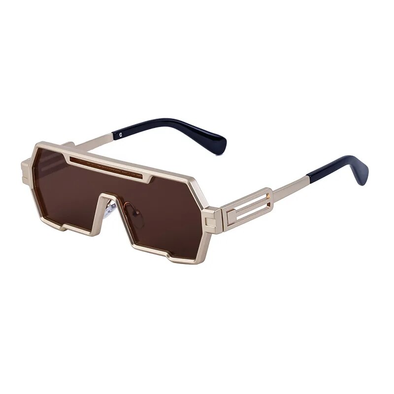 Vintage Steampunk Flat Top Square Sunglasses