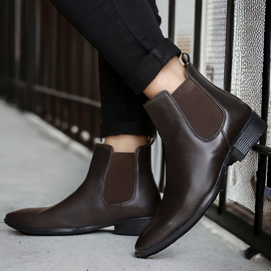 Jack Marc Light Casual Brown Chelsea Boots