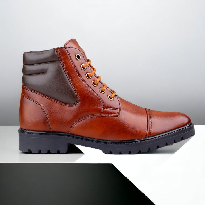 Jack Marc Fashion Lace-up Ankle Stylish Boots for Men