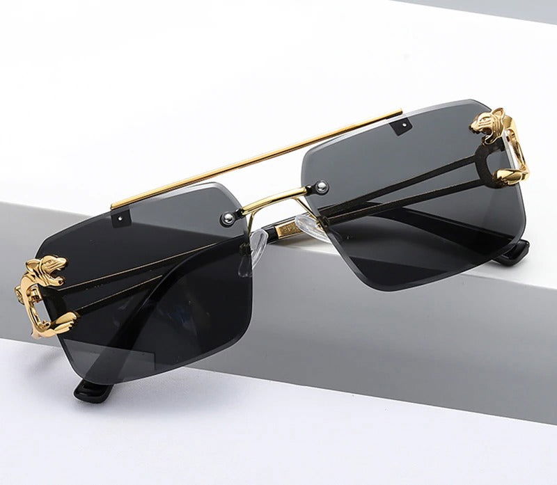 New Retro Rimless Sunglasses For Men Steampunk Sunglasses-JM - JACKMARC.COM