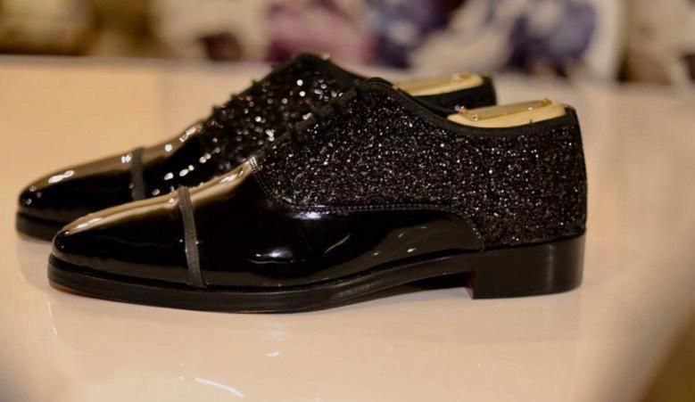 Party wear shoes black shining hotsell