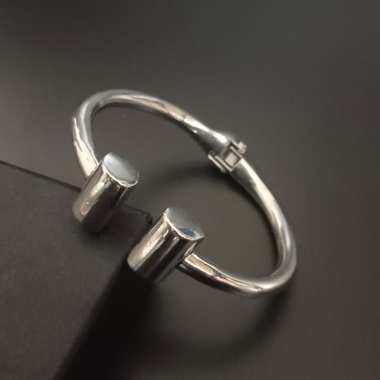Newl Silver cuff Kada Bracelet For Men Girl-Jack Marc