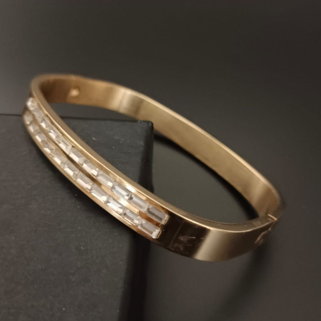 New Golden Rectangular Style Design Diamond Bracelet For Women and Girl-Jack Marc