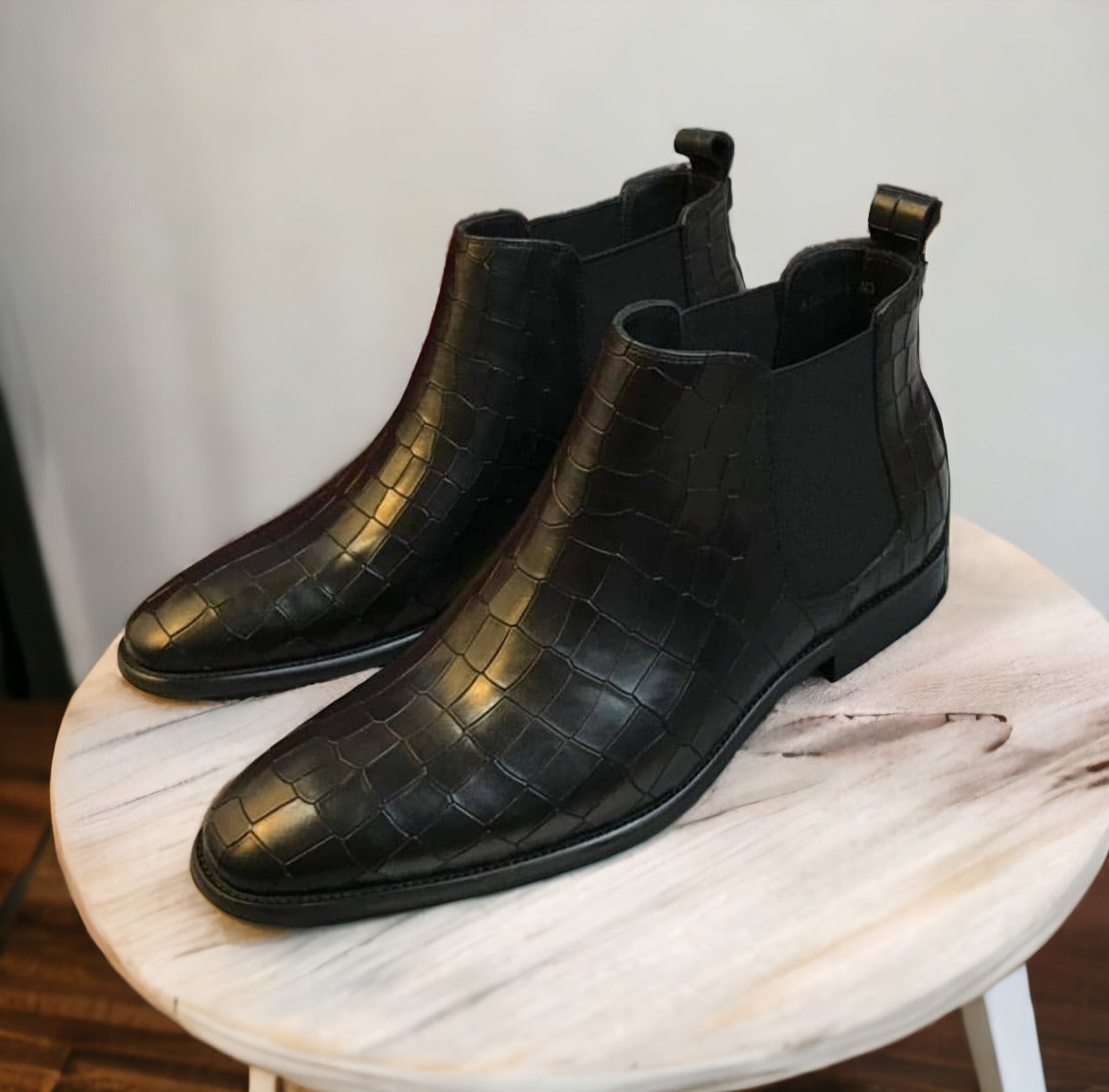 Jack Marc Croco Chelsea Boots For Men