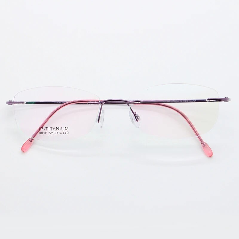 Jack Marc Ultra Light Pure Titanium Women Optical Frame Rimless Glasses