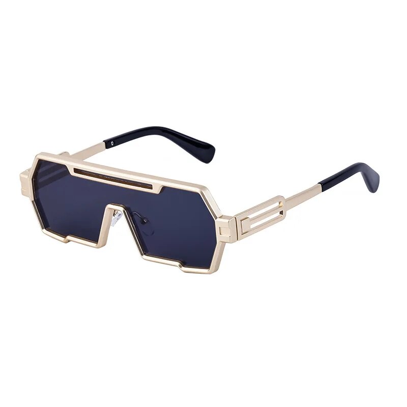Vintage Steampunk Flat Top Square Sunglasses