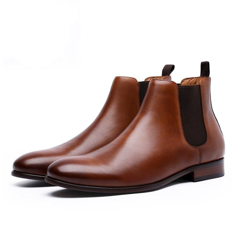 Brand New Men's Chelsea Boot Faux Leather Bottom Shoes - JACKMARC