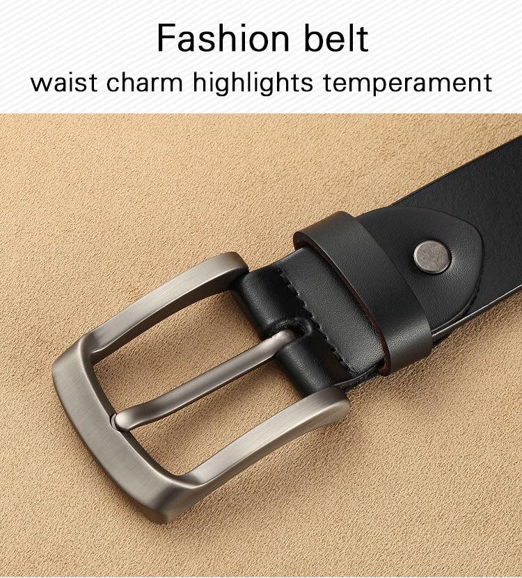 Men's genuine high quality leather belt formal and casual wear-JACKMARC