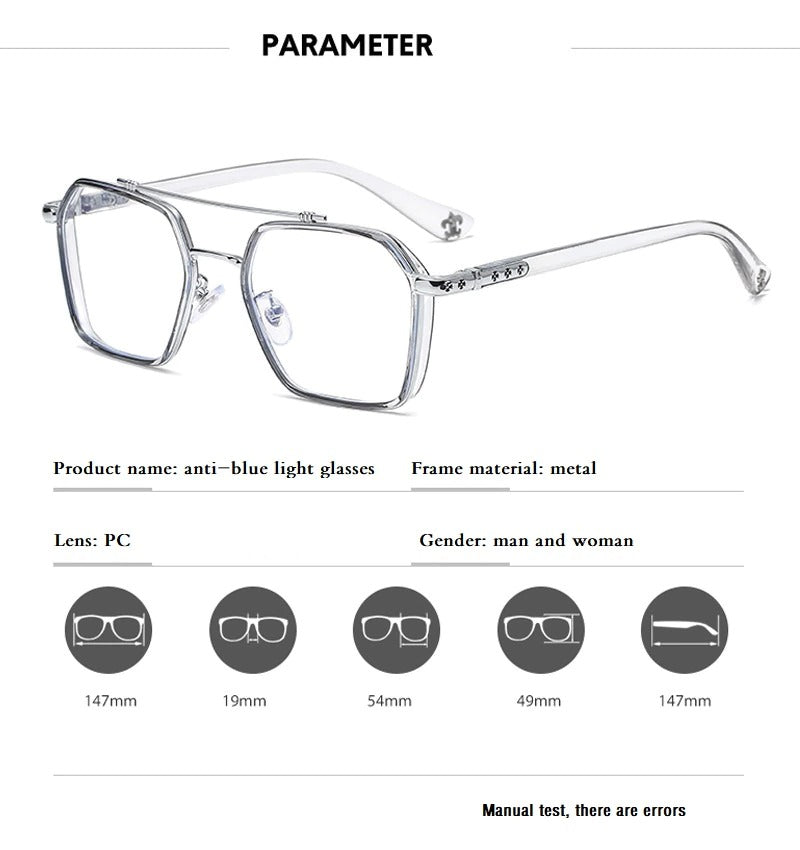 Buy Designer Hexagon Anti-Blue Eyeglasses For Men-Jackmarc.com - JACKMARC.COM
