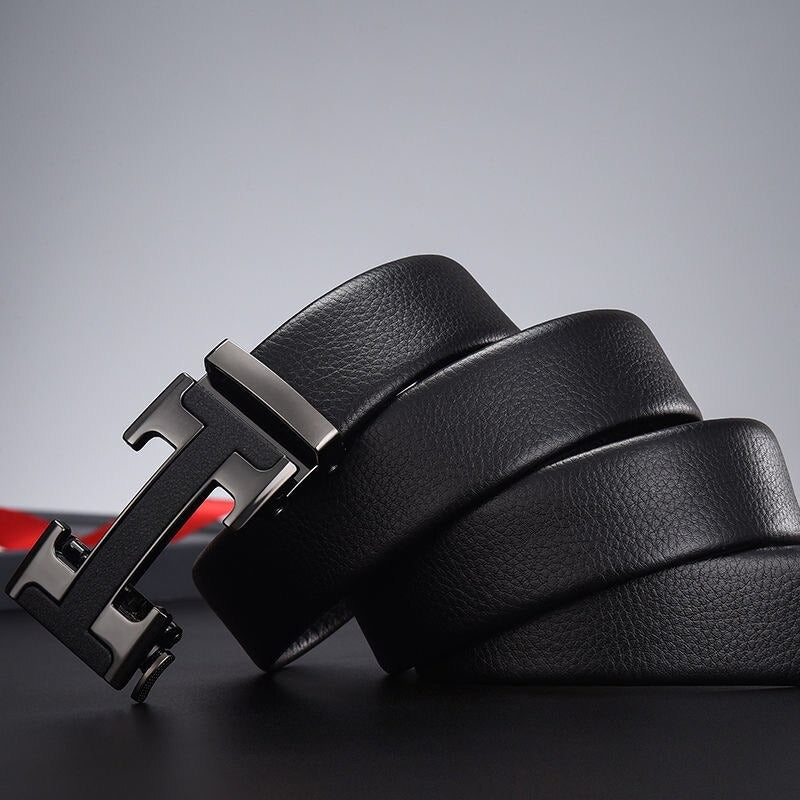 Buy H Automatic Buckle Designer Leather Belt For Men-Jackmarc - JACKMARC.COM