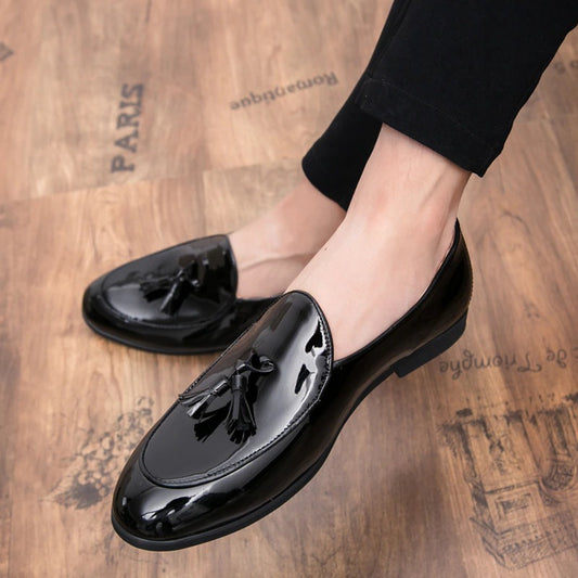 Buy New Fashion Gentleman Handmade Tassel Loafers Business Shoes Men-JackMarc - JACKMARC.COM