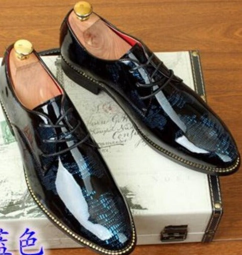 Buy New Fashionable World map Pointed Toe Luxury Wedding Shoes For Men-Jackmarc - JACKMARC.COM