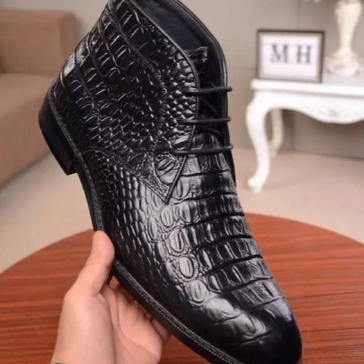 Buy Now Stylish Croco Formal Boots For Party and Wedding Occasion - JackMarc - JACKMARC.COM
