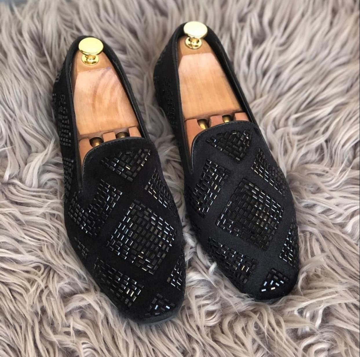 Buy Now Stylish Studded Moccasin Shoes For Party and Wedding Occasion - JackMarc - JACKMARC.COM