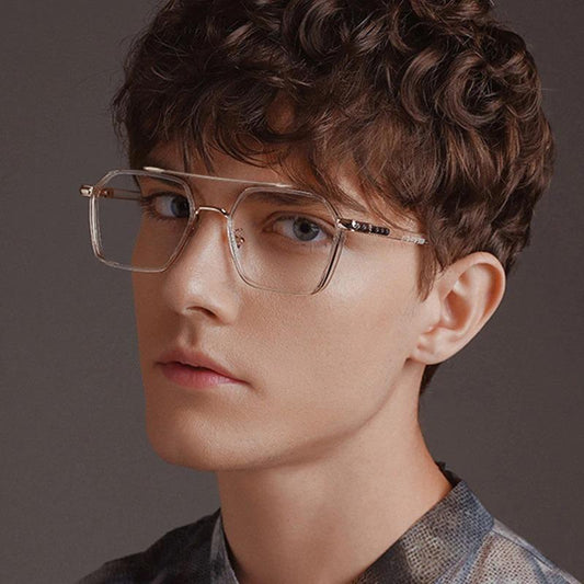 Buy Retro Anti-Blue Light Square Glasses Frame Brand Designer Ins Popular Optical Eyeglasses Frames - JACKMARC.COM