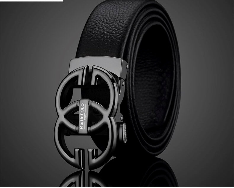 Buy Stylish GG Automatic Buckle Leather Belt For Men-Jackmarc.com - JACKMARC.COM