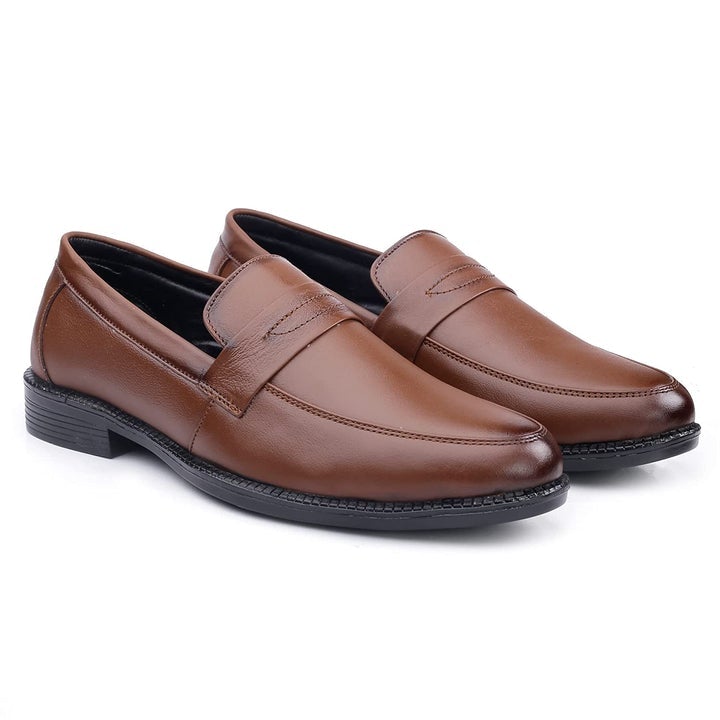 Fashion Loafer Leather Slip on Shoes - JACKMARC.COM
