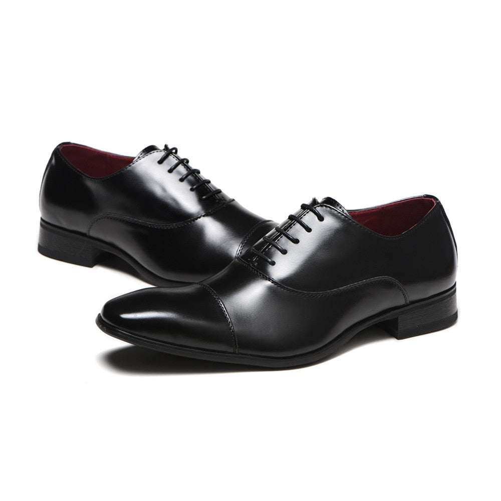 High Quality  Fashion Leather Shoes For Wedding Party Business Wear -JACKMARC - JACKMARC.COM