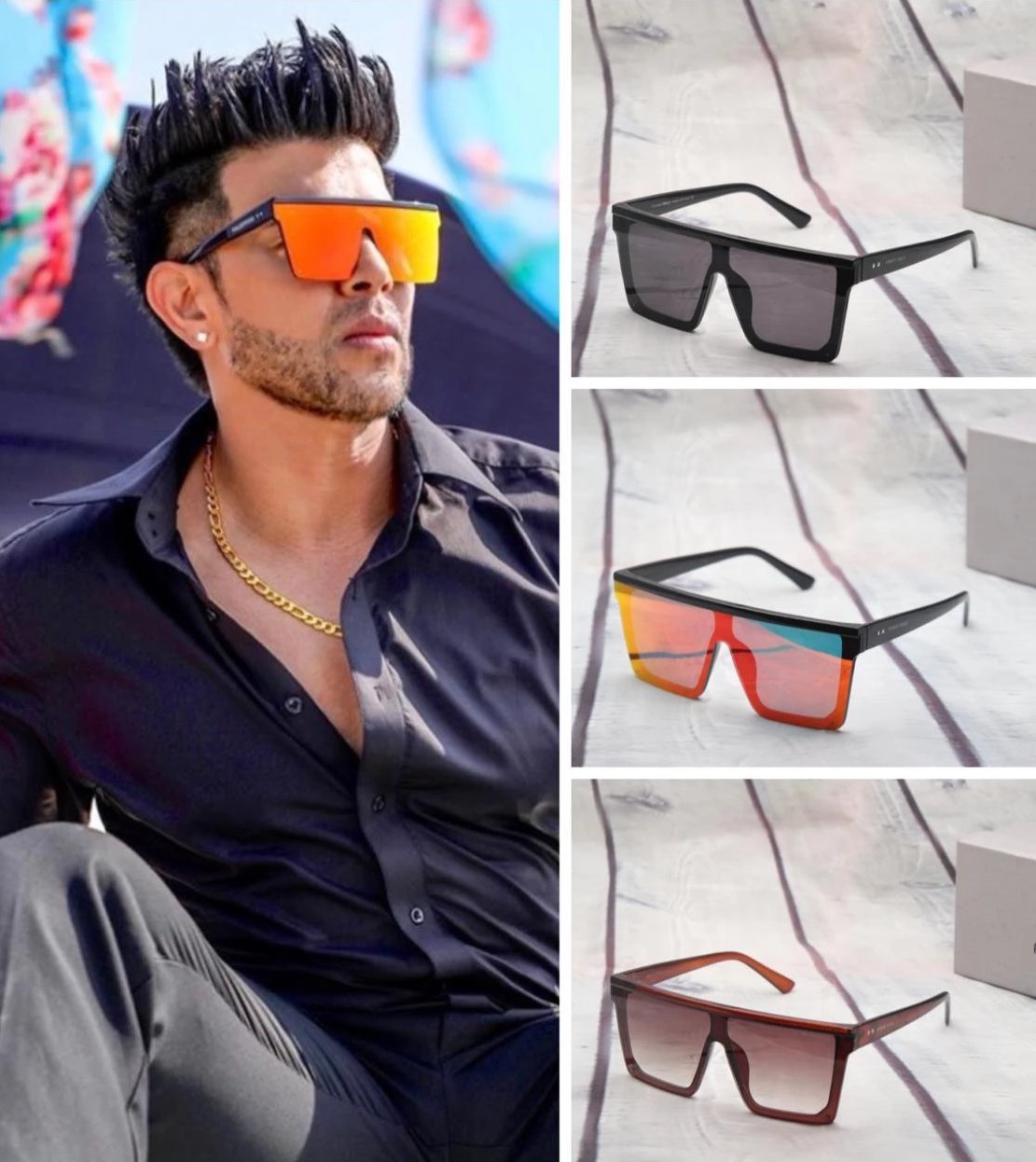 Latest Stylish Sahil Khan Square Sunglasses For Man-JackMarc - JACKMARC.COM
