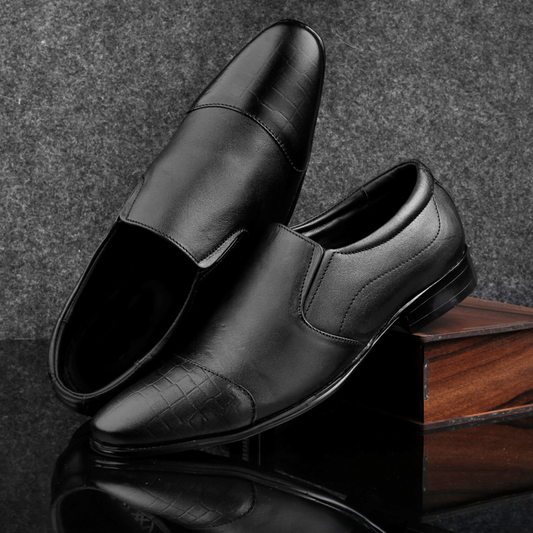 New Fashion Black Formal Leather Shoes - JACKMARC.COM