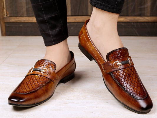 New Luxury Moccasin Tan Color Loafer For Men Party And Casual Wear -JackMarc - JACKMARC.COM