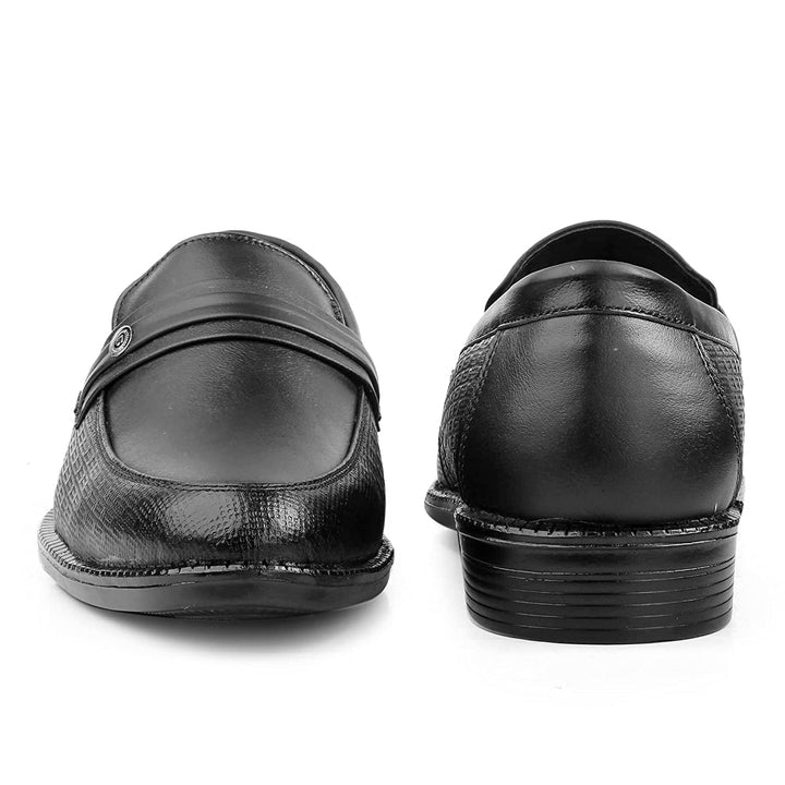 New Stylish Loafer Black Leather Shoes - JACKMARC.COM