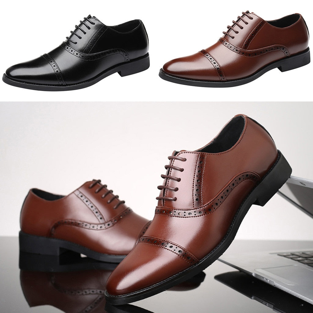 Oxford Leather Shoes For Men Casual Formal And Party Wear- JACKMARC - JACKMARC.COM
