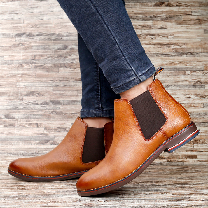 Buy New Men's British Tan Chelsea Boots are designed for all seasons
