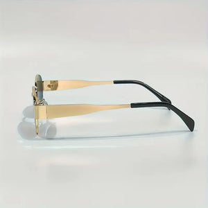 Stylish Oval Metal Frame Anti-reflective Eyeglasses