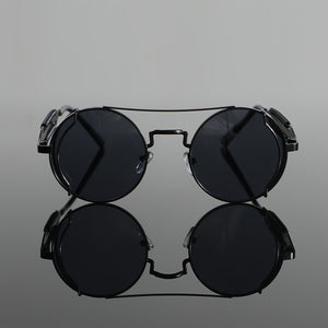 Bold cyberpunk-inspired black sunglass