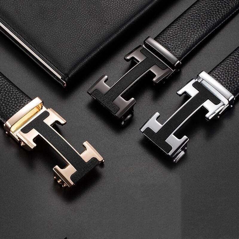 Buy H Automatic Buckle Designer Leather Belt For Men-Jackmarc.com