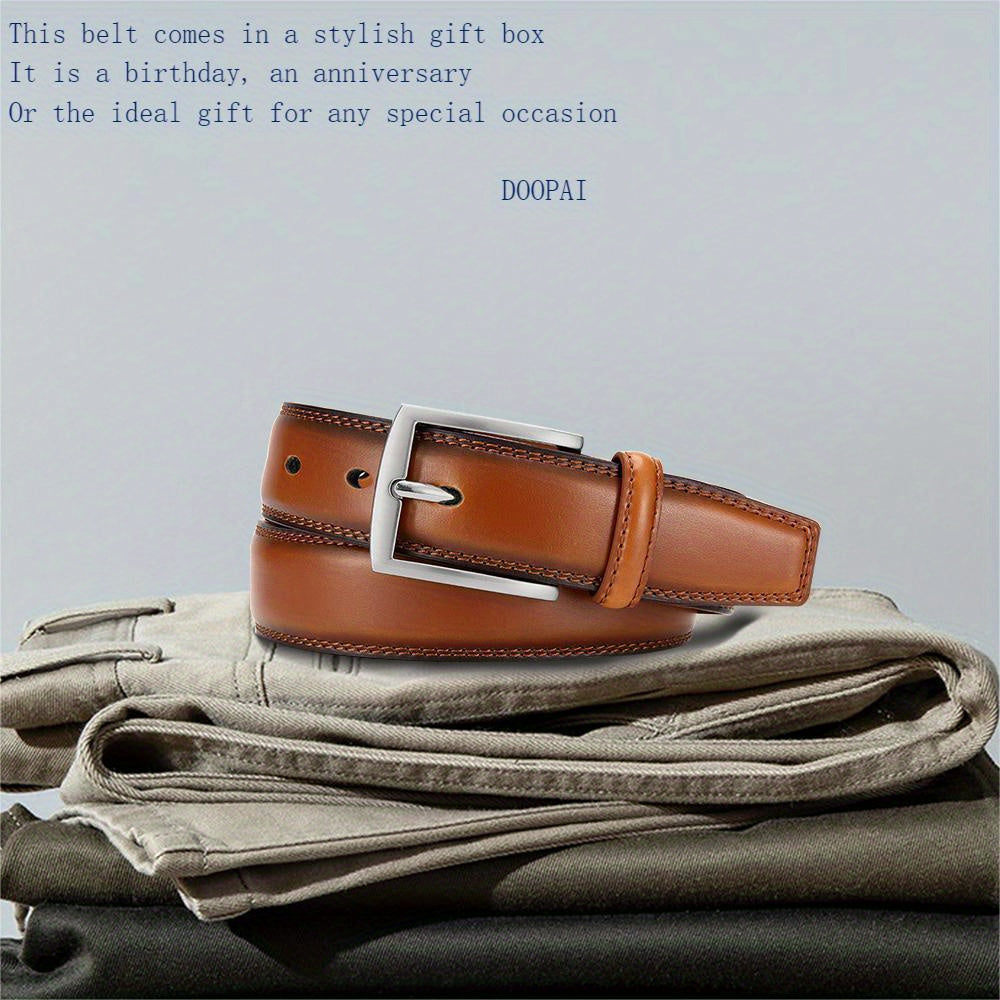 Men Pin Buckle Belt, Men's Casual Business Belt