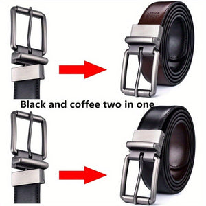 Men's Genuine Leather Reversible Belt