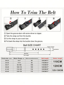 Men's Belt Adjustable Automatic Buckle