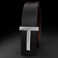 Load image into Gallery viewer, Men&#39;s Smooth Buckle Adjustable Leather Business Casual Belt
