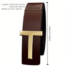 Load image into Gallery viewer, Men&#39;s Smooth Buckle Adjustable Leather Business Casual Belt
