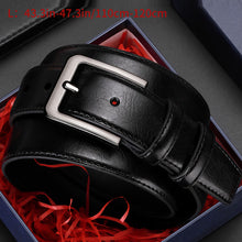 Load image into Gallery viewer, Men&#39;s Genuine Leather Pin Buckle Belt Business Jeans Belt
