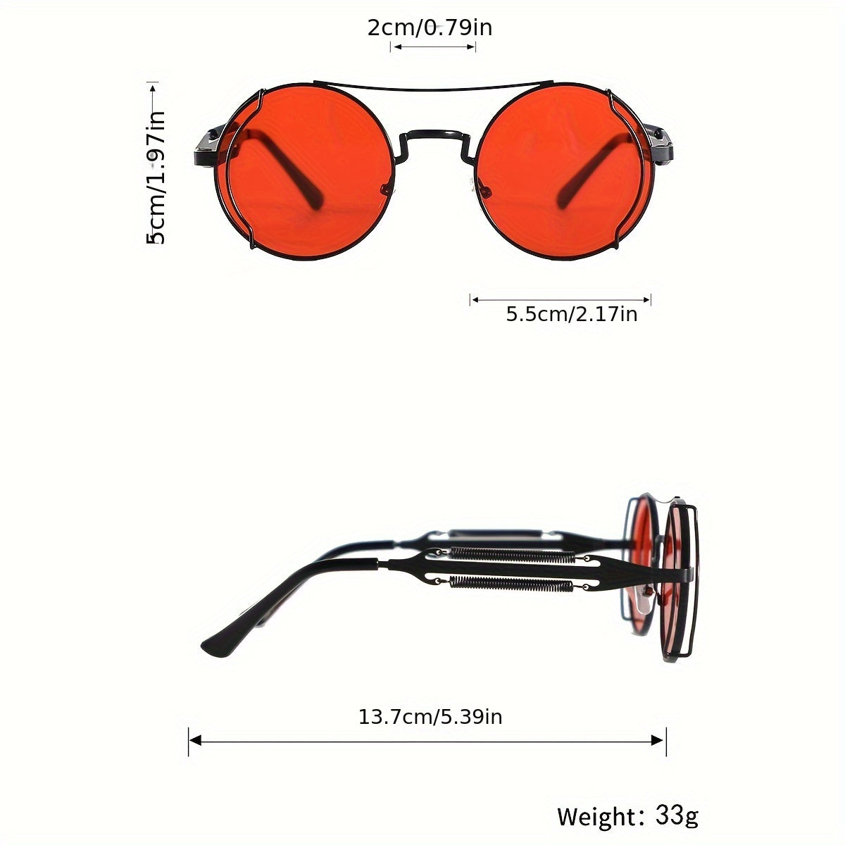 Bold cyberpunk red sunglasses