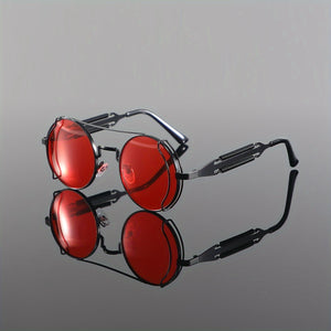 Bold cyberpunk red sunglasses