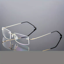 Load image into Gallery viewer, Stylish Stainless Steel Antiblue Rimless Eyeglass Frame Lightweight
