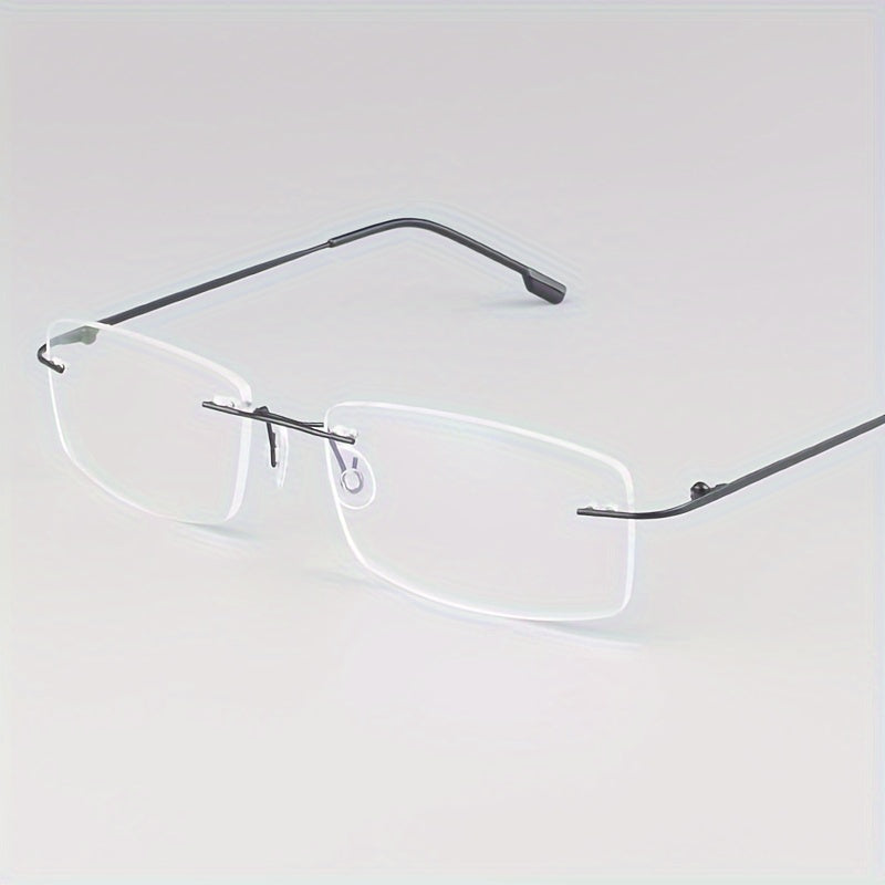 Stylish Stainless Steel Antiblue Rimless Eyeglass Frame Lightweight