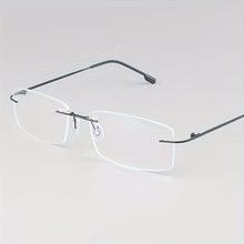 Load image into Gallery viewer, Stylish Stainless Steel Antiblue Rimless Eyeglass Frame Lightweight
